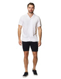 Camisas Para Hombre Bobois Moda Casuales Lisa De Manga Corta Relaxed Fit B41361 Blanco