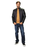 Chamarras Para Hombre Doble Textura D45307 Negro