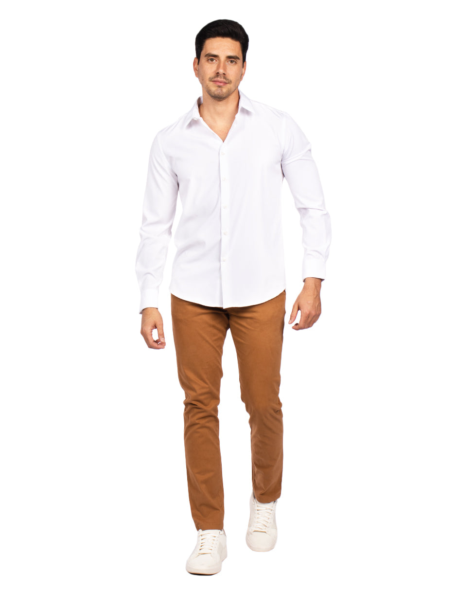 Pantalones Para Hombre Soft Stretch Slim GPAXAR Tabaco