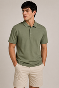 Playera Polo para Hombre Piqué Super Stretch Transpirable A61411 Verde