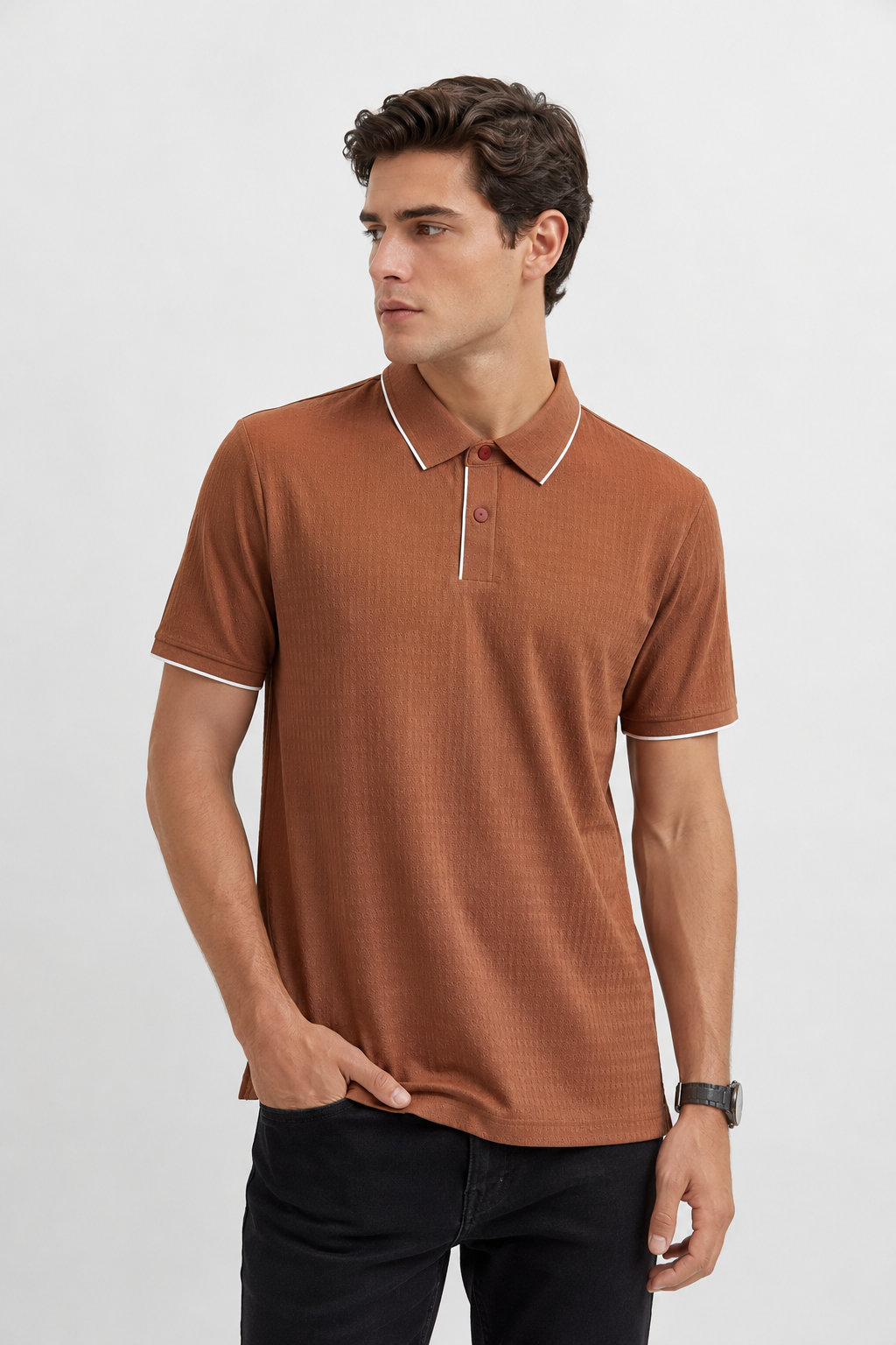 Playeras Polo Para Hombre Teach Microperforada De Manga Corta A65411 Chedron