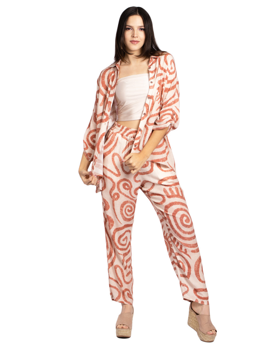 Pantalones Para Mujer Ligero Con Jareta W51123 Rustico
