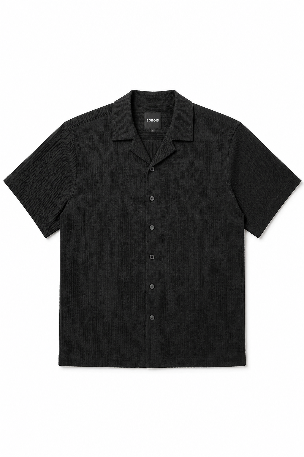 Camisa para Hombre Manga Corta Super Stretch Antiarrugas B61452 Negro