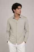Camisas Para Hombre Jersey Super Stretch De Punto Non Iron B55402 Beige