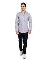 Camisas Para Hombre Manga Larga Micro Cuadros B45212 Olivo
