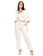 Blusas Para Mujer Camisera Oversize Lisa N51142 Crema