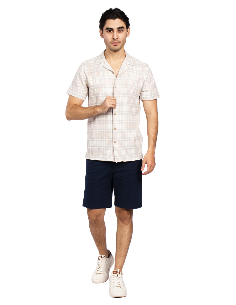 Camisas Para Hombre Dobbie Preteñido B51362 Kaki