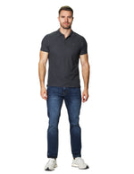 Playeras Polo Para Hombre De Manga Corta Lisa Basica Con Logo Bordado Slim Fit APOLOB Oxford