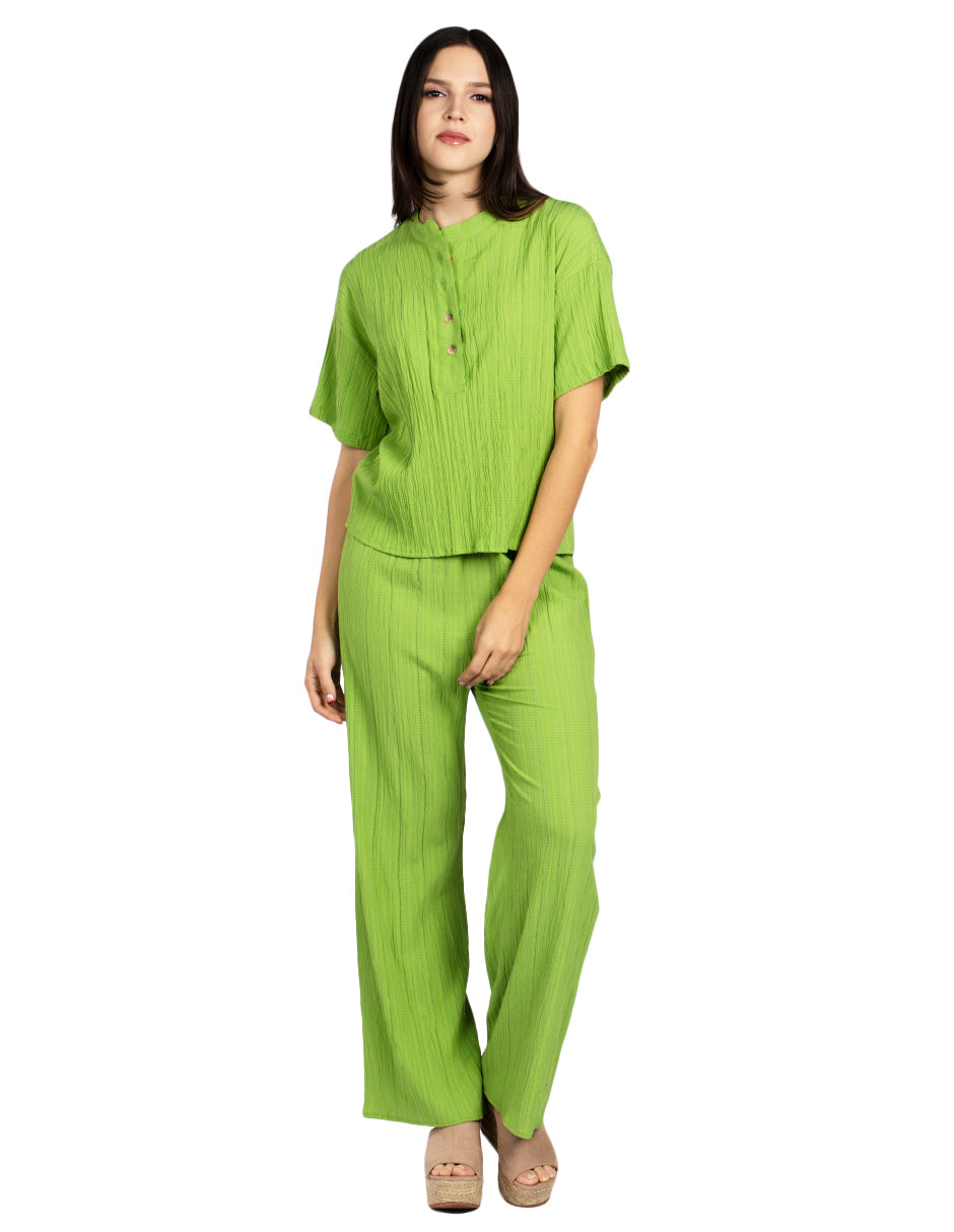 Busas Para Mujer Corrugada Con Aletilla N51158 Limon