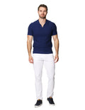 Playeras Polo Para Hombre Tejida Sin Botones A41457 Marino