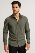 Camisas Para Hombre Super Stretch Sin Arrugas B55401 Verde