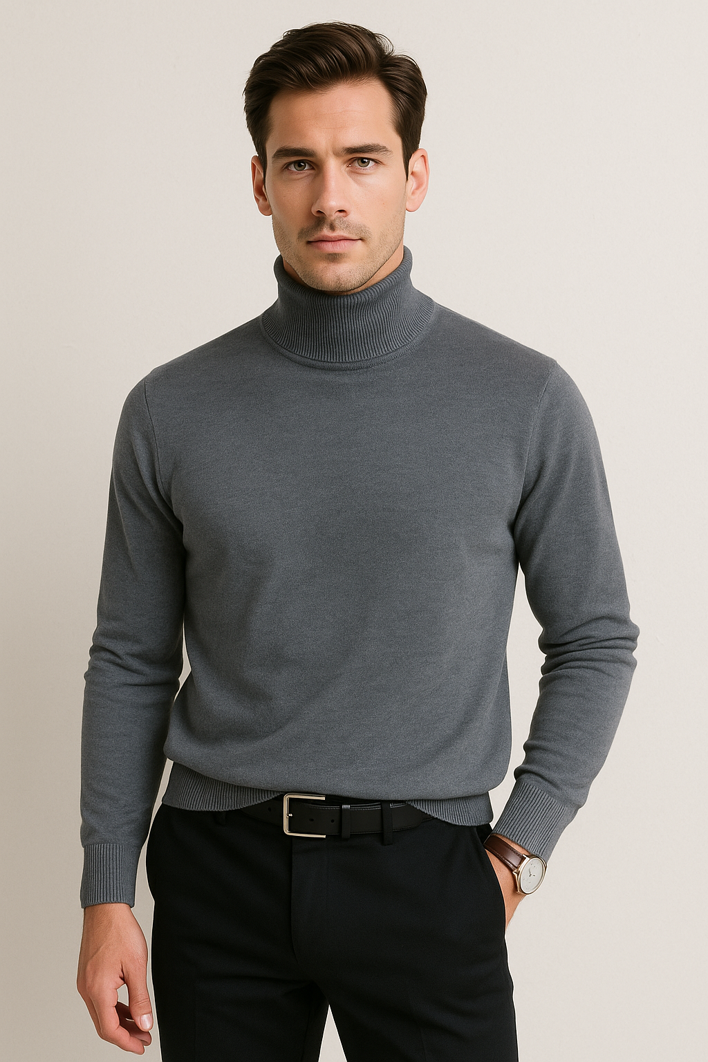 Suéteres Para Hombre De Punto Fino Cuello Tortuga E55303 Oxford