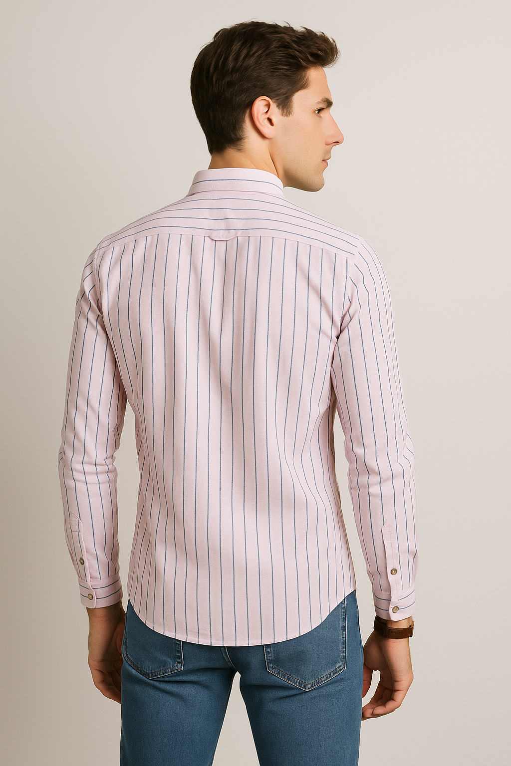 Camisas Para Hombre Regular Fit Oxford B51114 Rosa