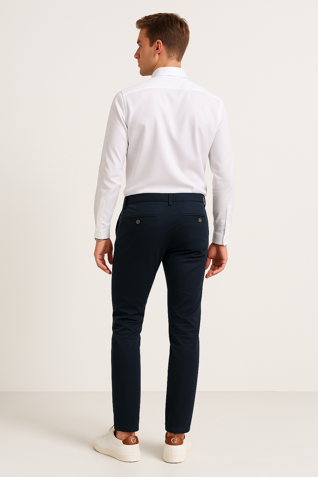 Pantalones Para Hombre Soft Stretch Slim GPAXAR Marino