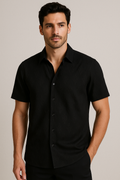 Camisas Para Hombre Estampado 3D B55354 Negro