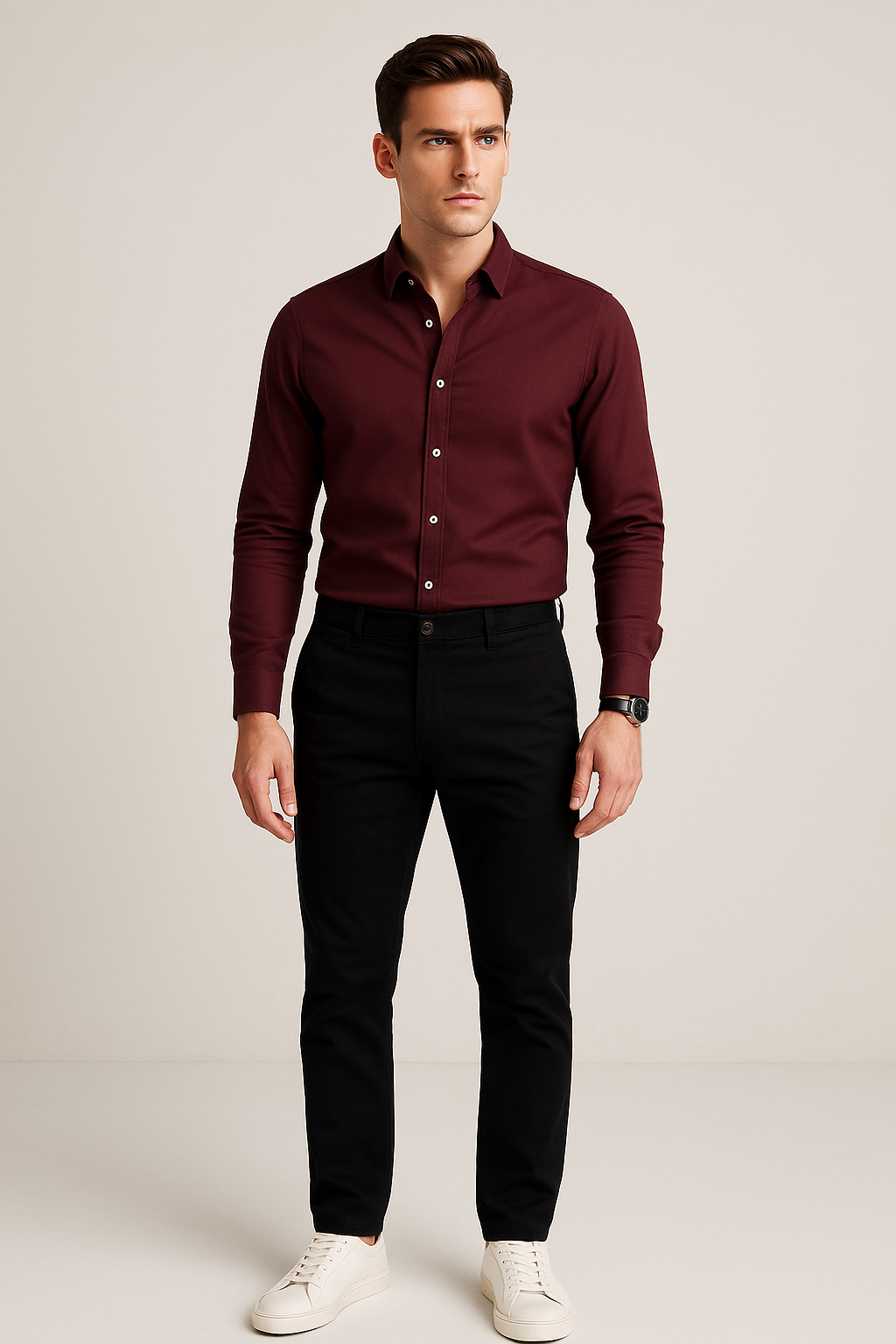 Pantalones Para Hombre Soft Stretch Slim GPAXAR Negro