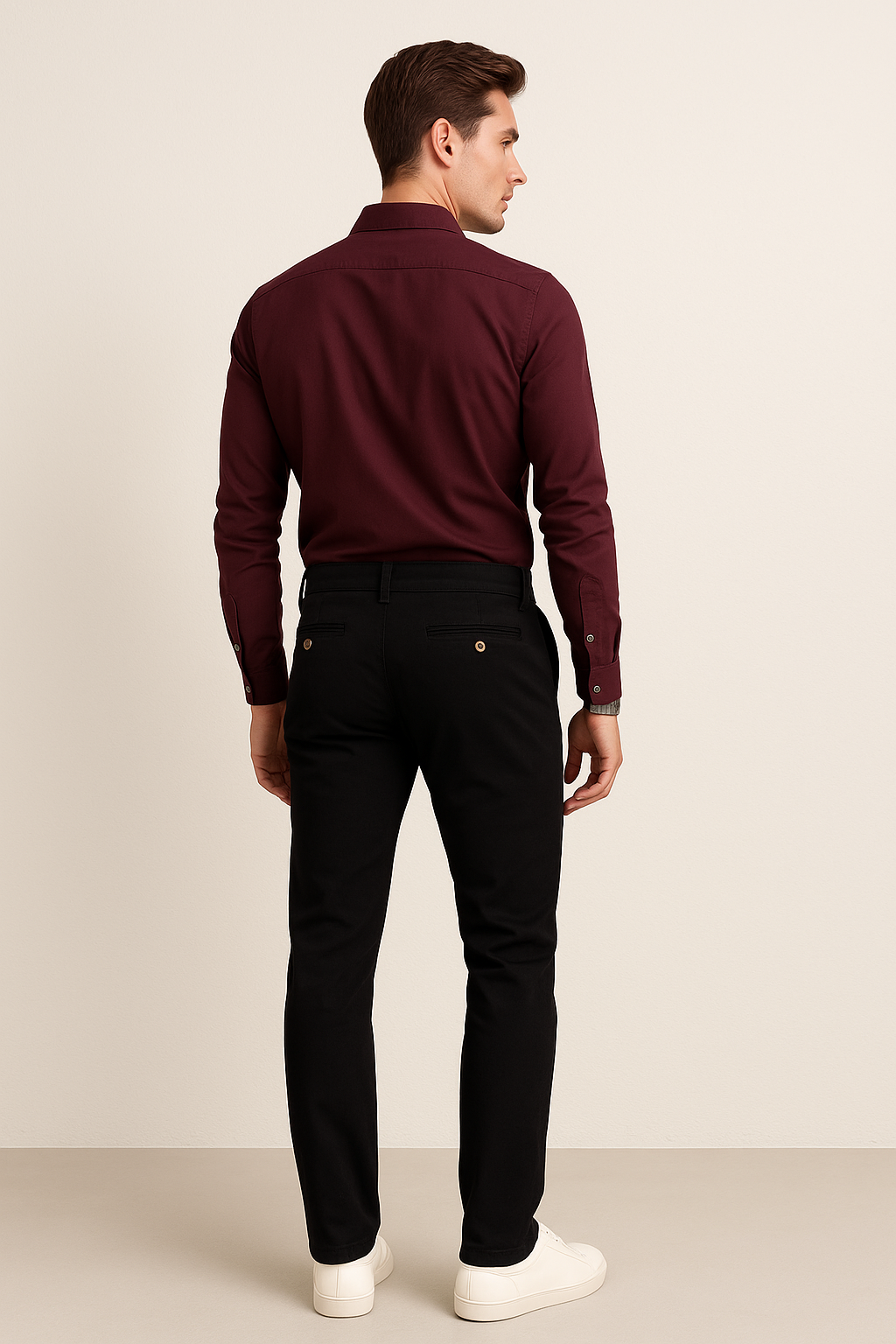 Pantalones Para Hombre Soft Stretch Slim GPAXAR Negro