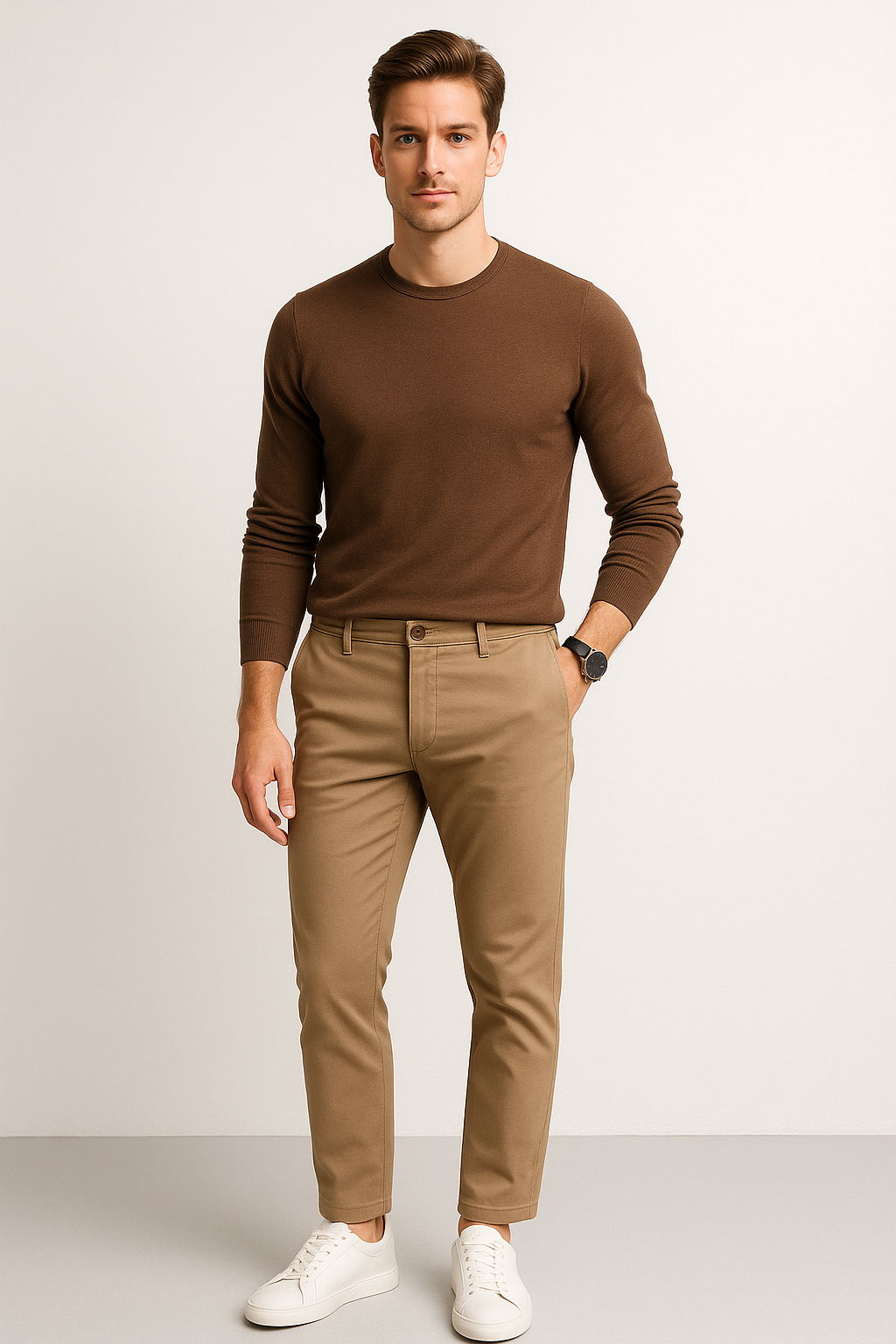 Pantalones Para Hombre Soft Stretch Slim GPAXAR Kaki