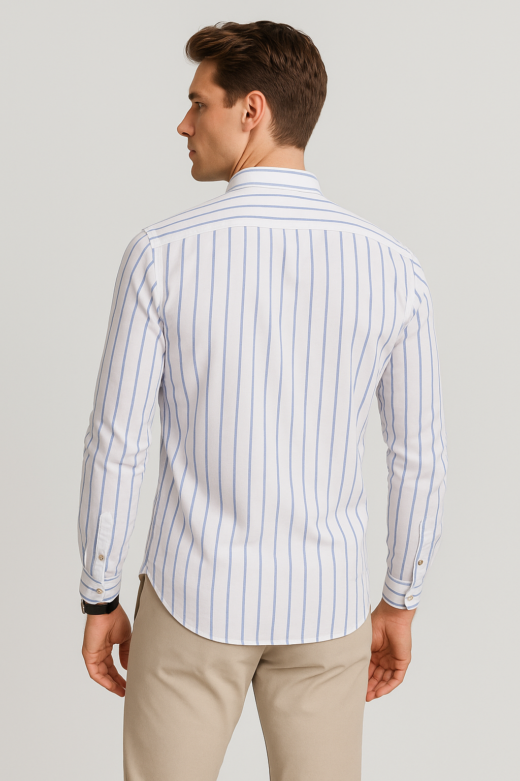 Camisas Para Hombre Regular Fit Oxford B51114 Blanco