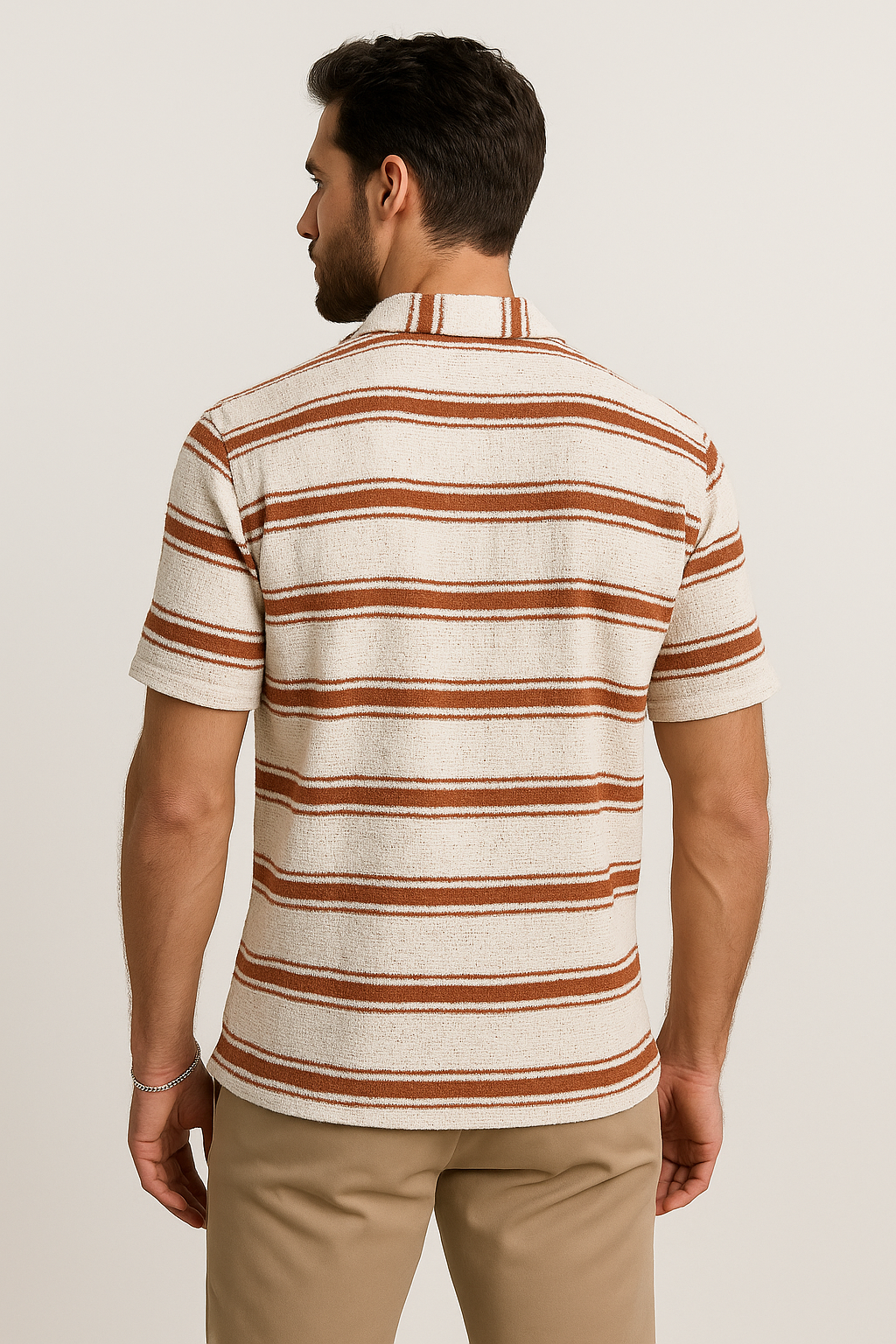 Camisas Para Hombre Crochet Vertical B51369 Rustico