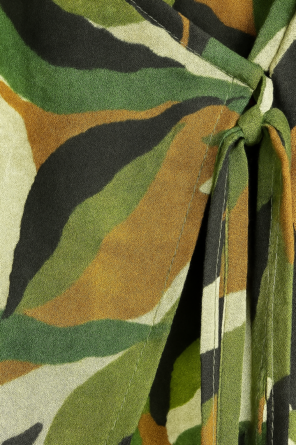 Blusas Para Mujer Corte Cruzado Nudo Lateral N53108 Verde