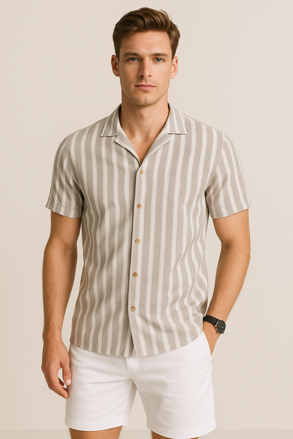 Camisas Para Hombre Dobbie Preteñido B51362 Olivo