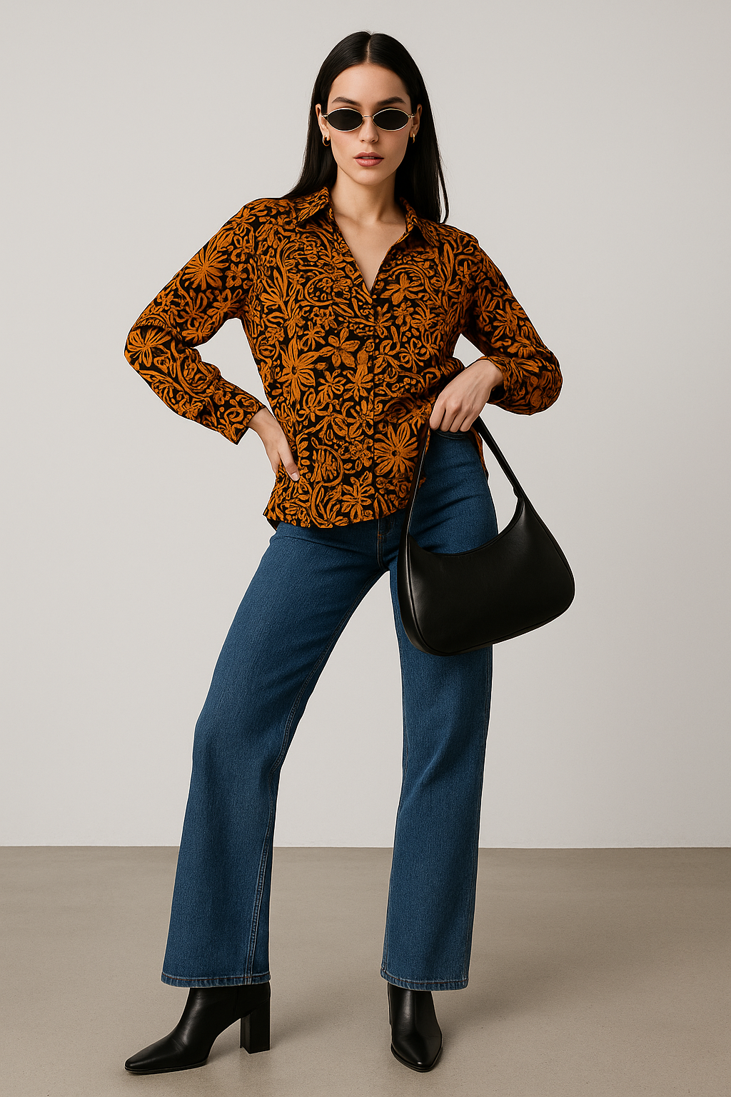 Blusas Para Mujer Camisera Fluida Estampada N53106 Unico