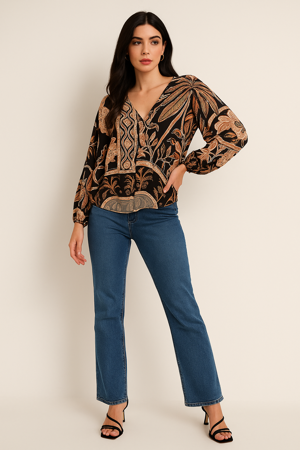 Blusas Para Mujer Cruzada Satinada Fluida N53107 Unico