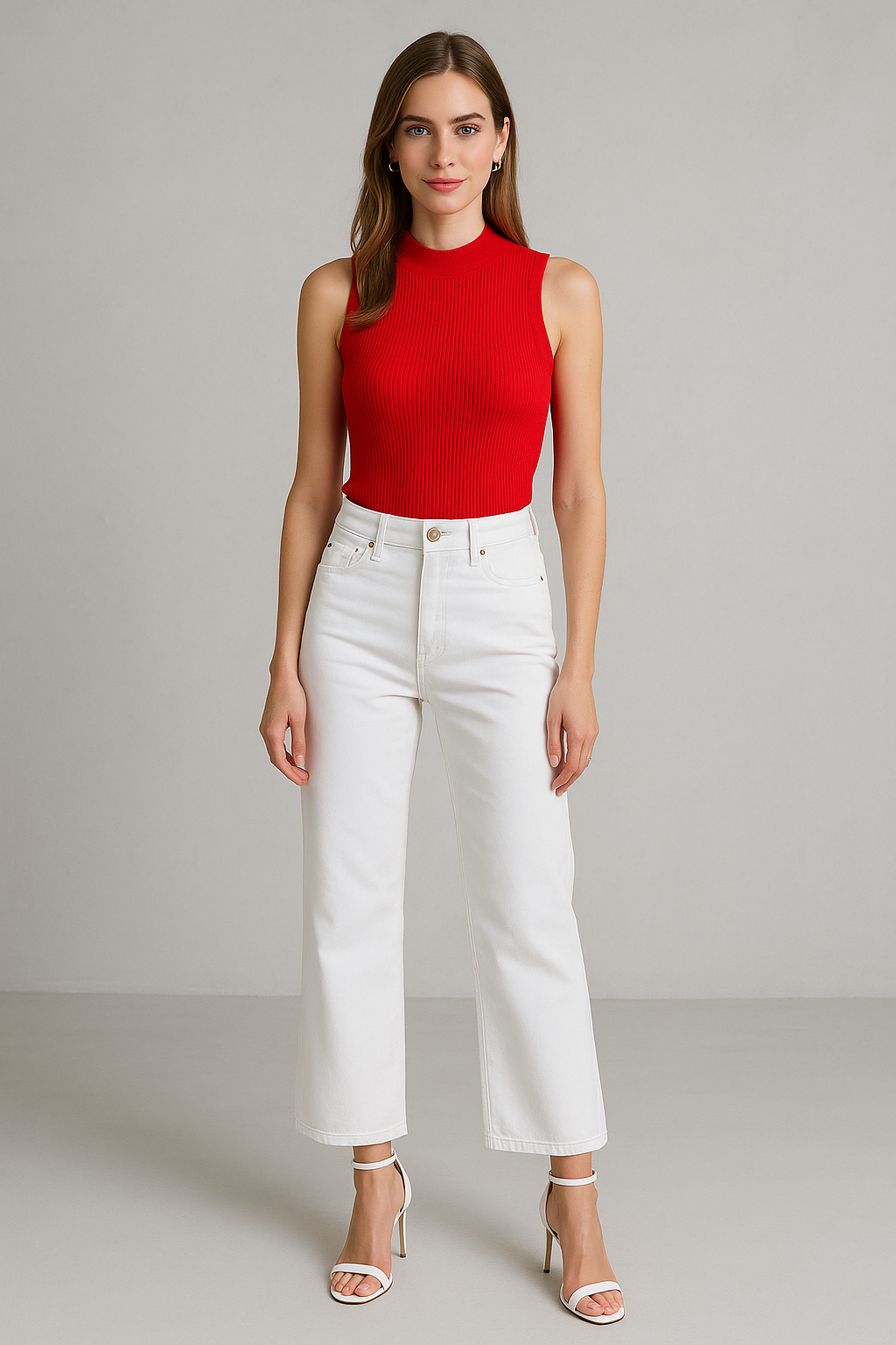 Blusas Para Mujer Tipo Sueter Sin Mangas O43200 Rojo