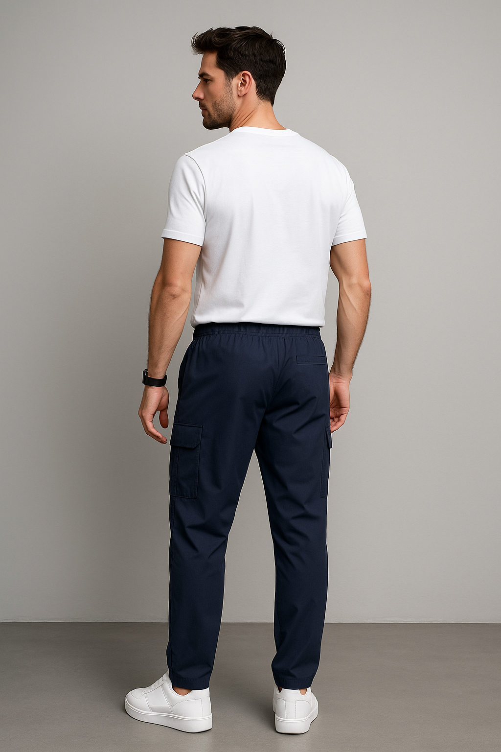 Pantalones Para Hombre Tipo Jogger Stretch G25121 Marino