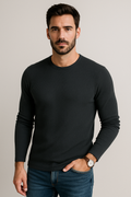 Playeras Para Hombre Textura Waffle A55316 Negro