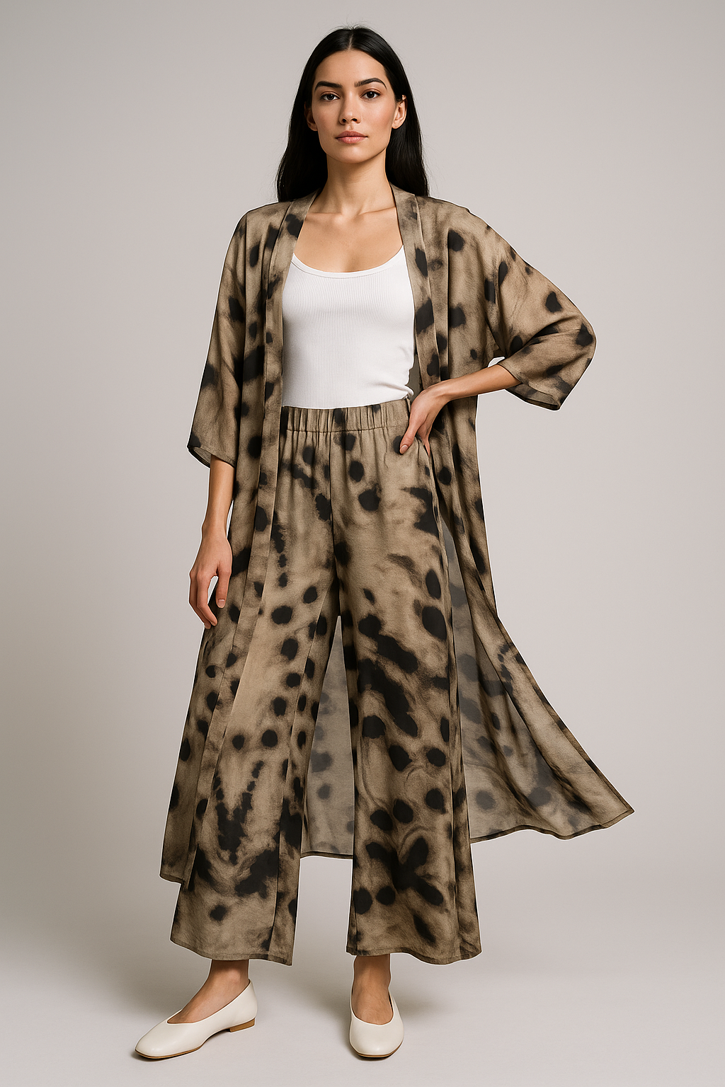 Kimonos Para Mujer Largo Estampado T53100 Unico