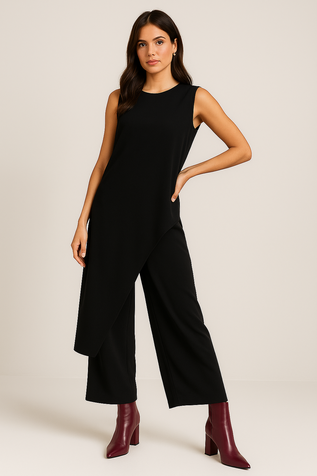 Blusones Para Mujer Asimétrico Elegante N53135 Negro