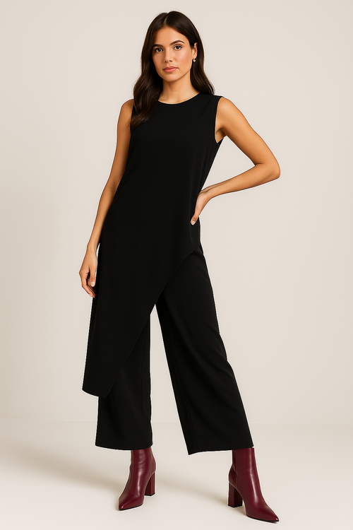 Blusones Para Mujer Asimétrico Elegante N53135 Negro
