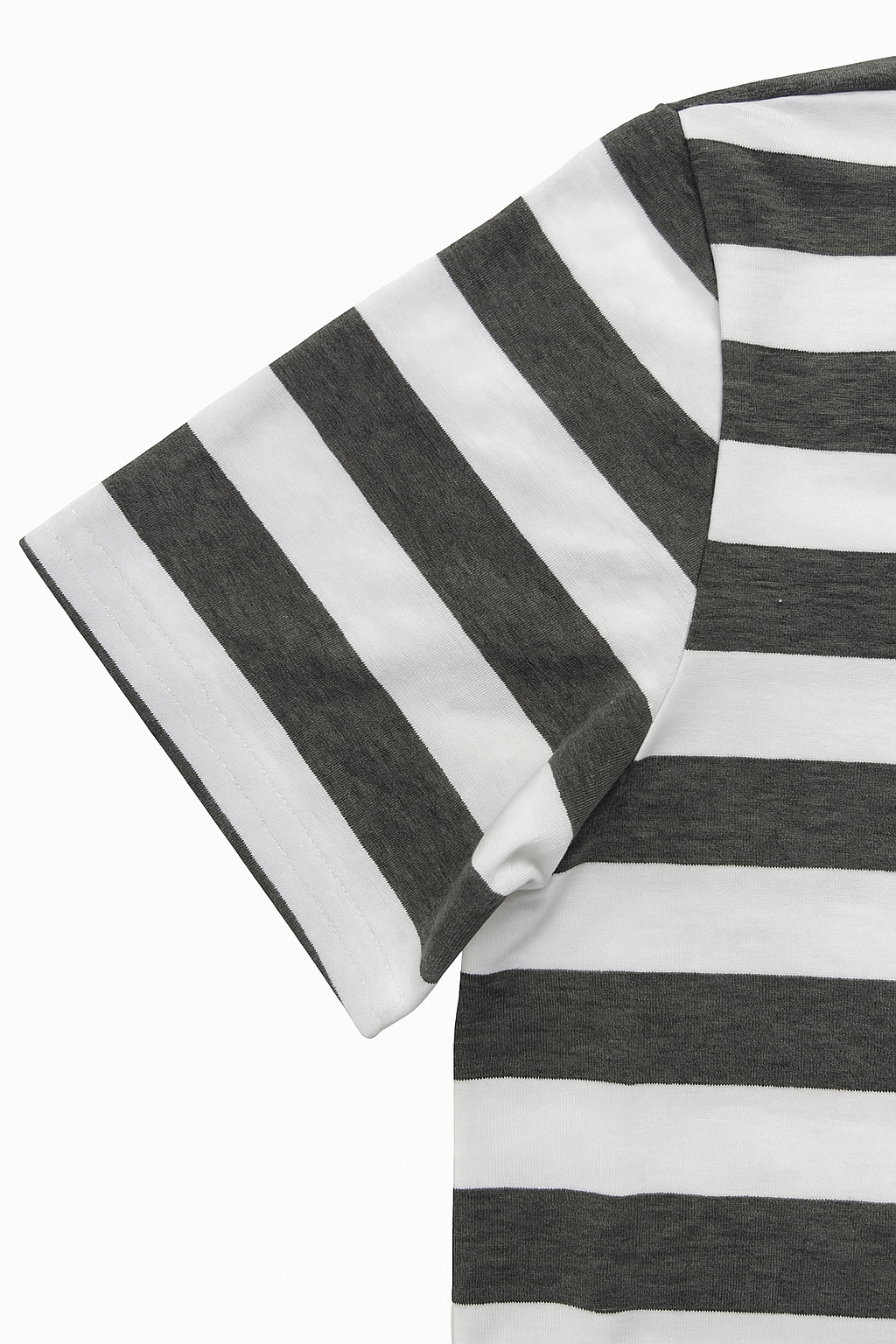 Playeras Para Hombre De Manga Corta Con Estampado De Rayas A41112 Gris