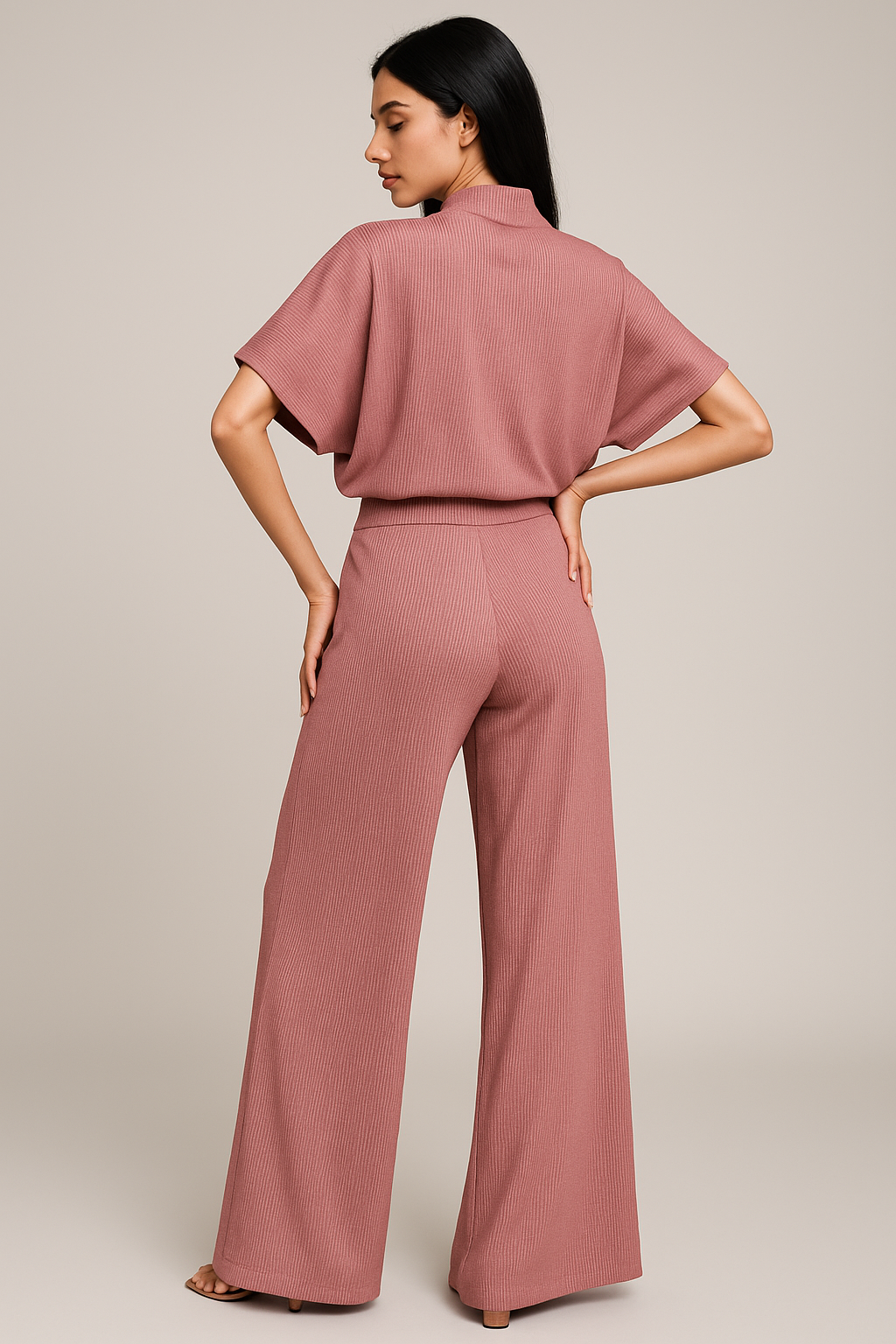 Pantalones Para Mujer Wide Leg De Canal W53118 Mauve