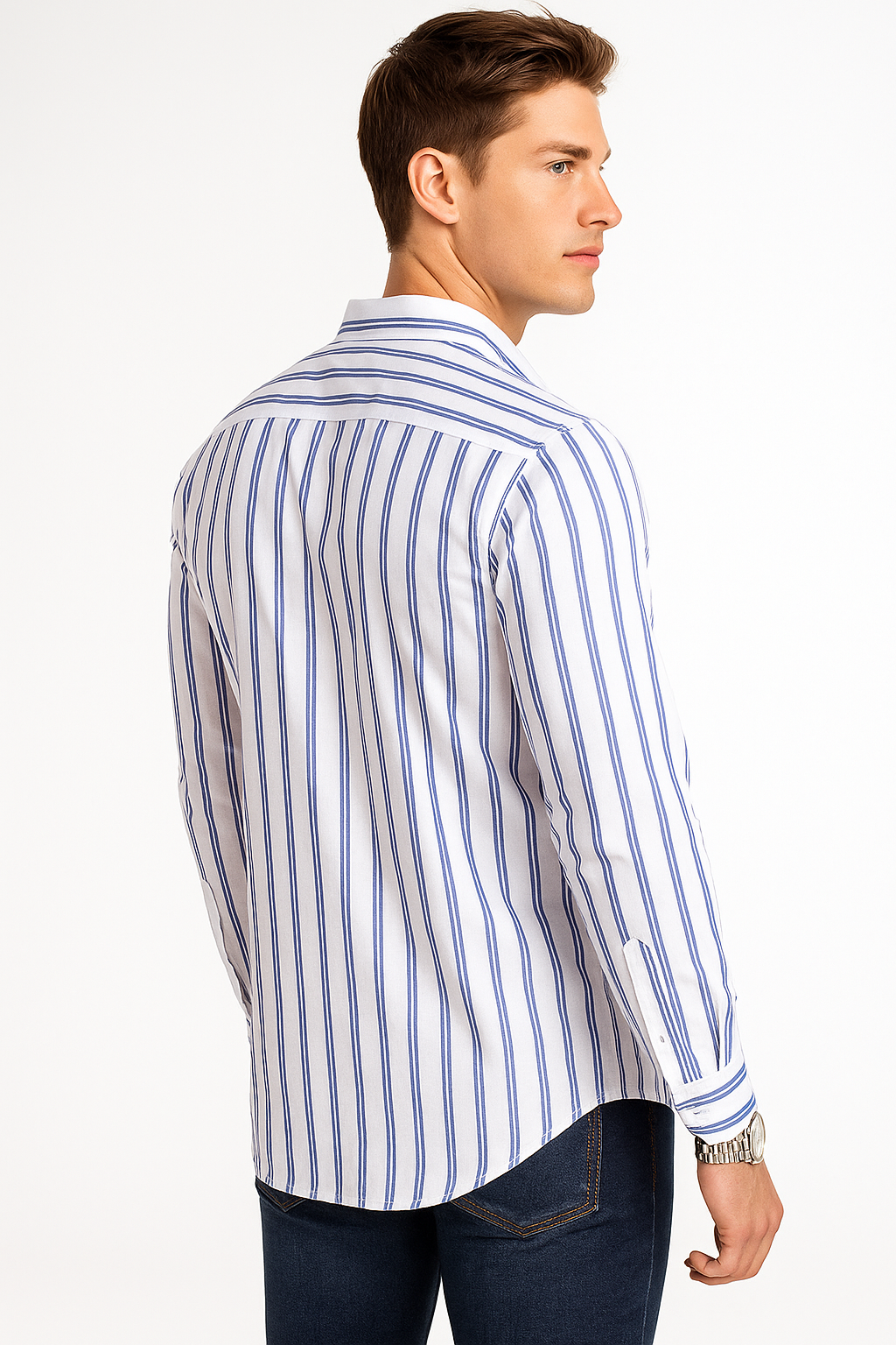 Camisas Para Hombre Regular Fit Dobby B51309 Blanco