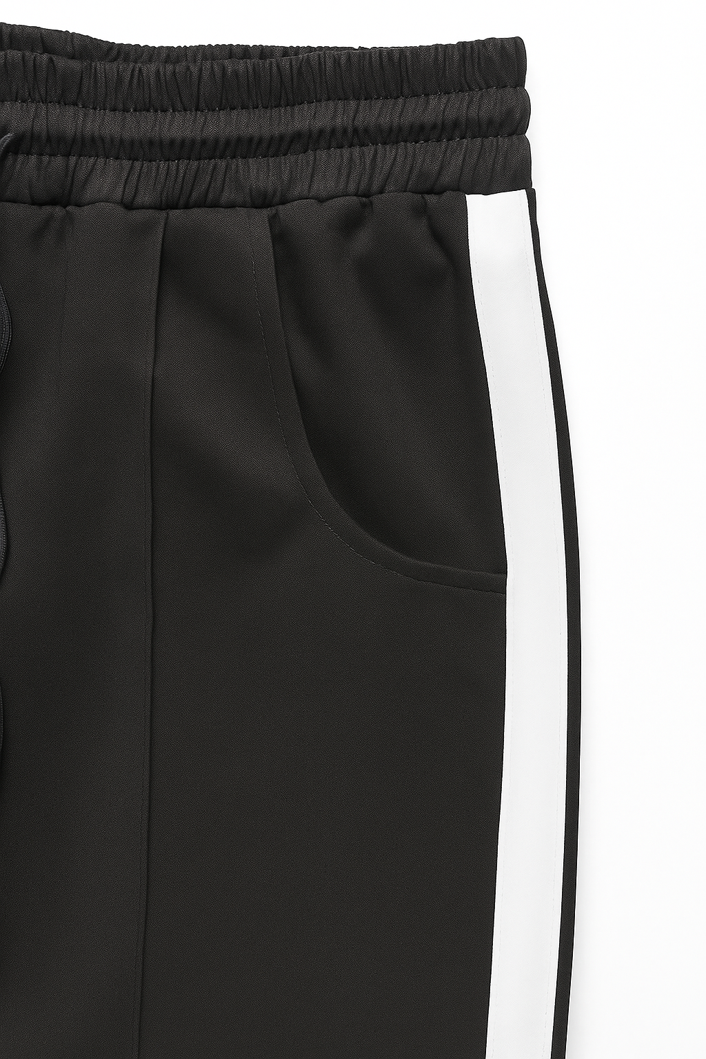 Pantalones Para Mujer Banda Lateral Con Jareta W53106 Negro