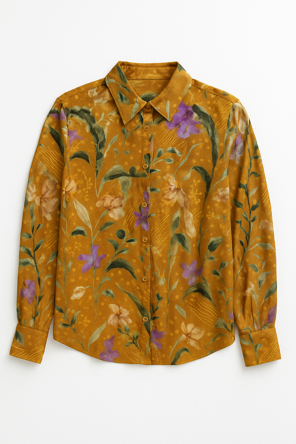 Blusas Para Mujer Camisera Jacquard Floreada N53101 Unico