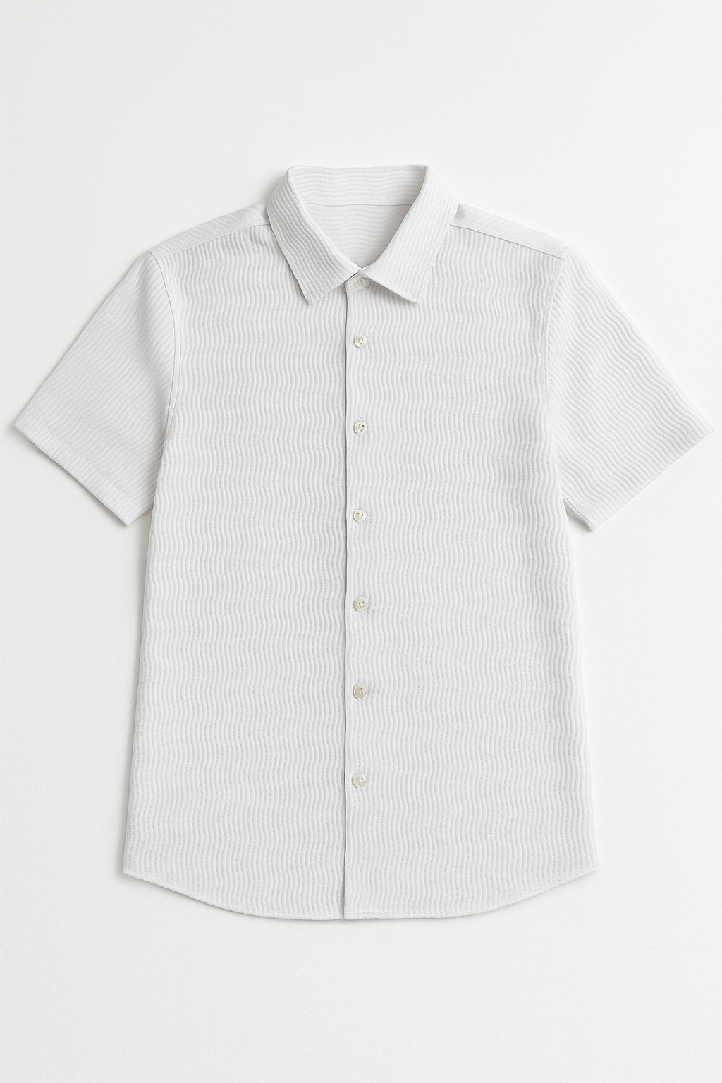 Camisas Para Hombre Jacquard Soft Touch B55362 Blanco