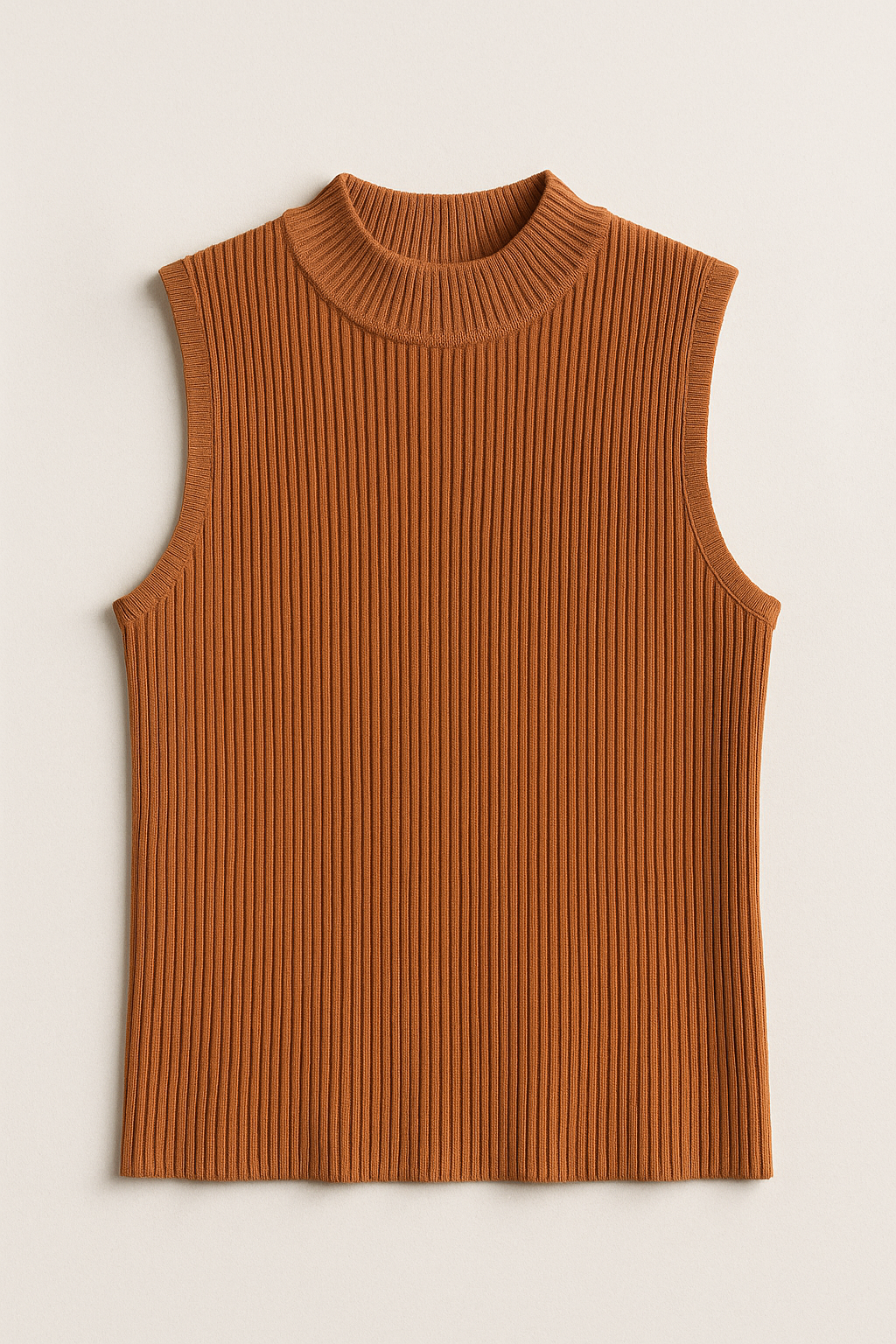 Blusas Para Mujer Tipo Sueter Sin Mangas O43200 Ocre
