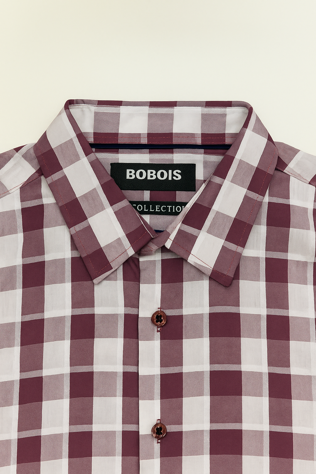 Camisas Para Hombre Satinada Cuadros B55311 Malva