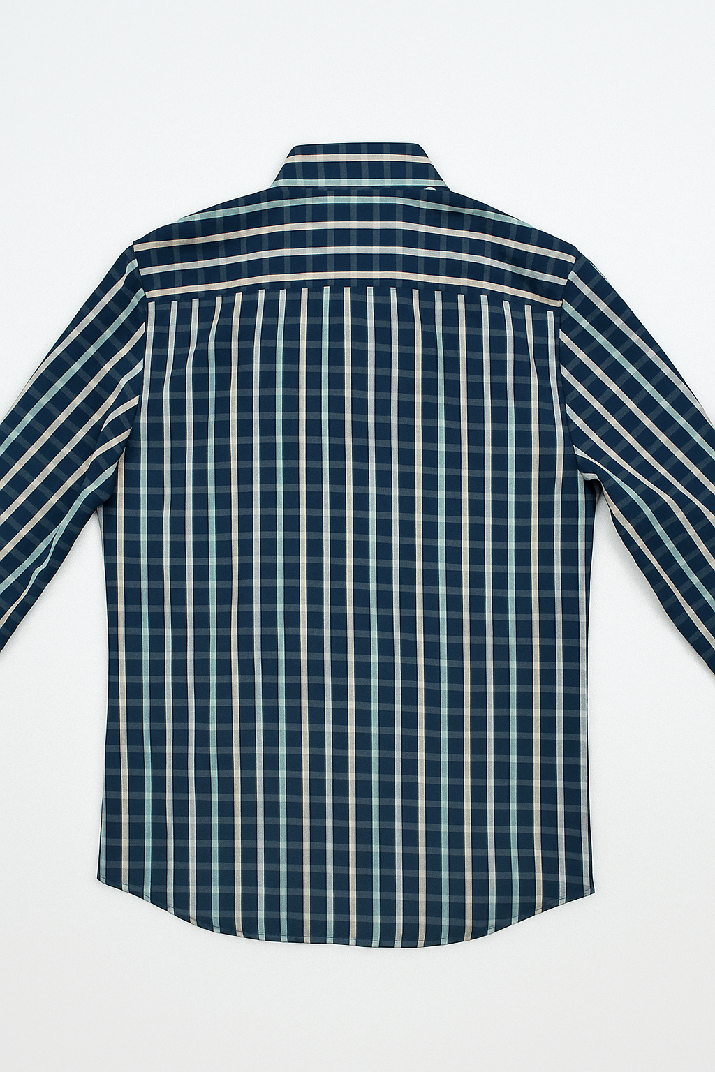 Camisas Para Hombre Cuadros Button Down B55104 Marino