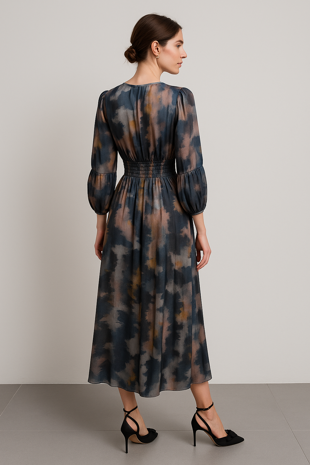 Vestidos Para Mujer Largo Smok Satinado S53103 Ocre