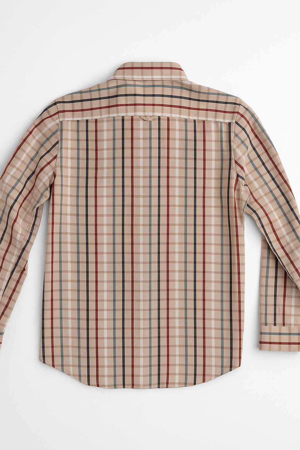 Camisas Para Hombre Cuadros Button Down B55104 Kaki