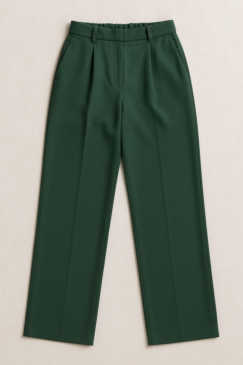 Pantalones Para Mujer Liso Basico con Pinzas W53100 Verde
