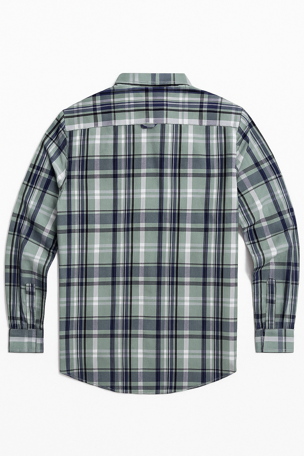 Camisas Para Hombre Cuadros Button Down B55101 Verde