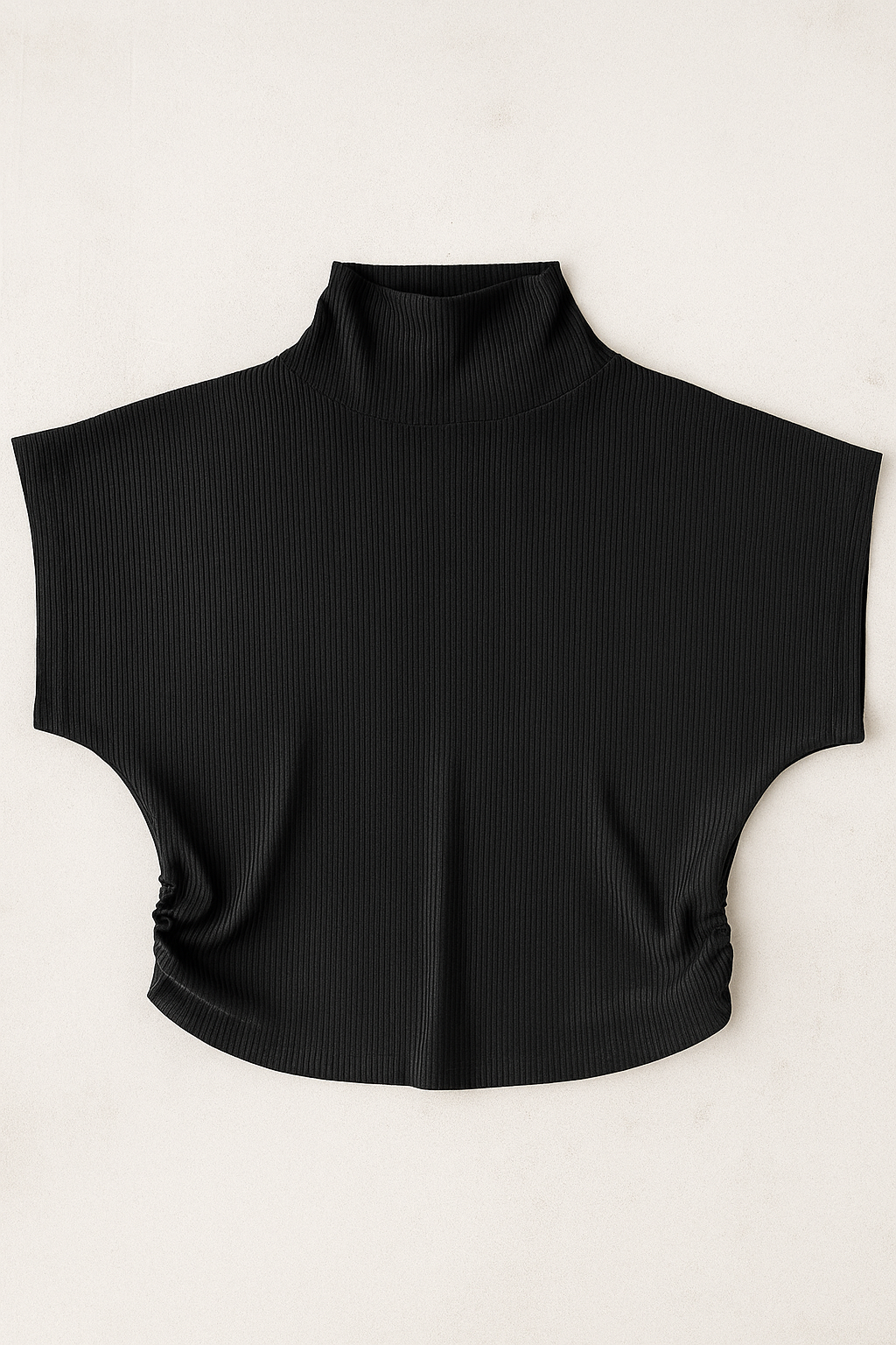 Blusas Para Mujer Amplia De Canal Cuello Alto N53132 Negro