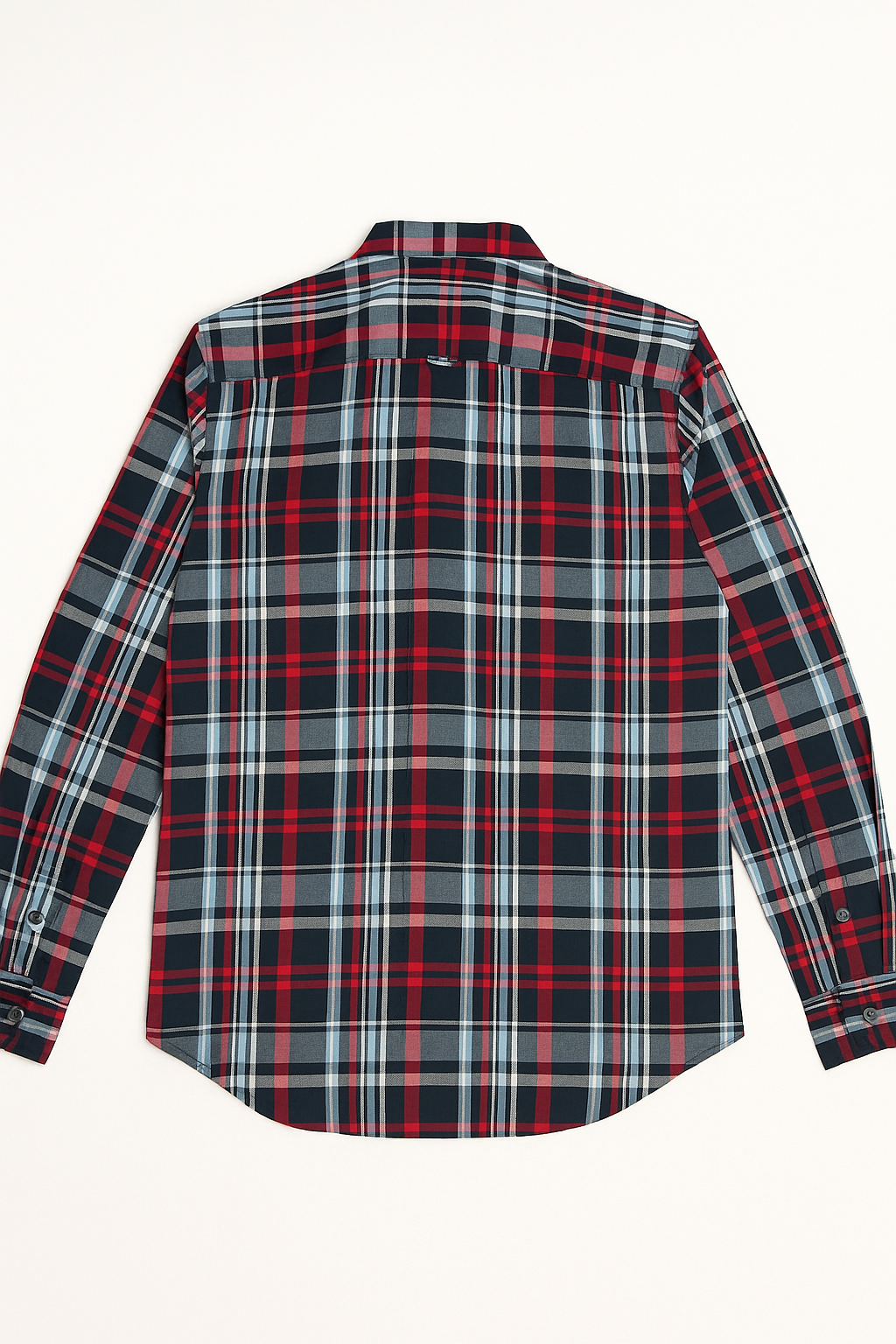 Camisas Para Hombre Cuadros Button Down B55101 Marino