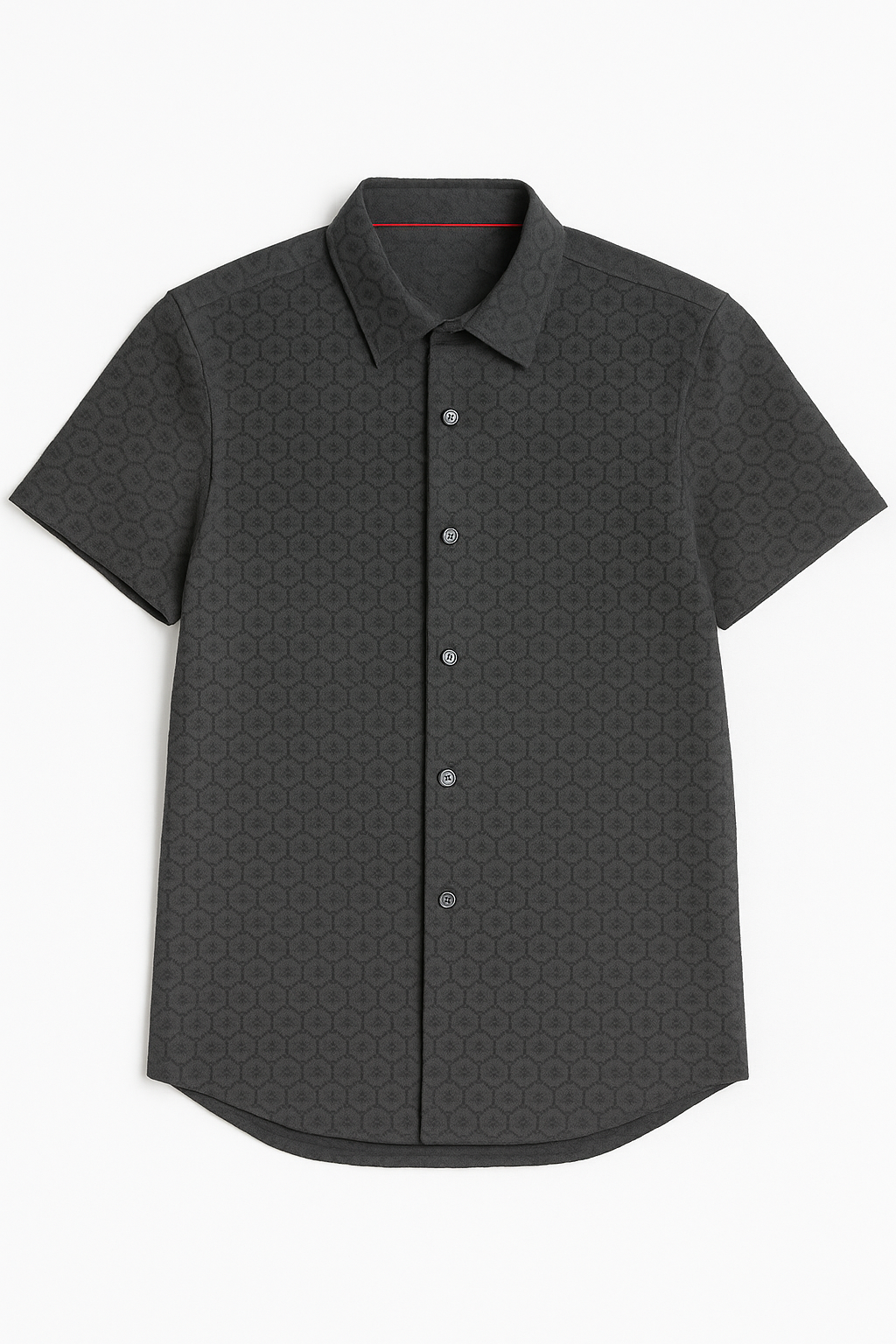 Camisas Para Hombre Textura Jacquard B55355 Negro